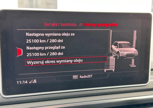 Audi A4 Allroad cena 99900 przebieg: 114600, rok produkcji 2018 z Pakość małe 704